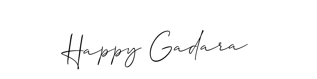 How to make Happy Gadara name signature. Use Allison_Script style for creating short signs online. This is the latest handwritten sign. Happy Gadara signature style 2 images and pictures png