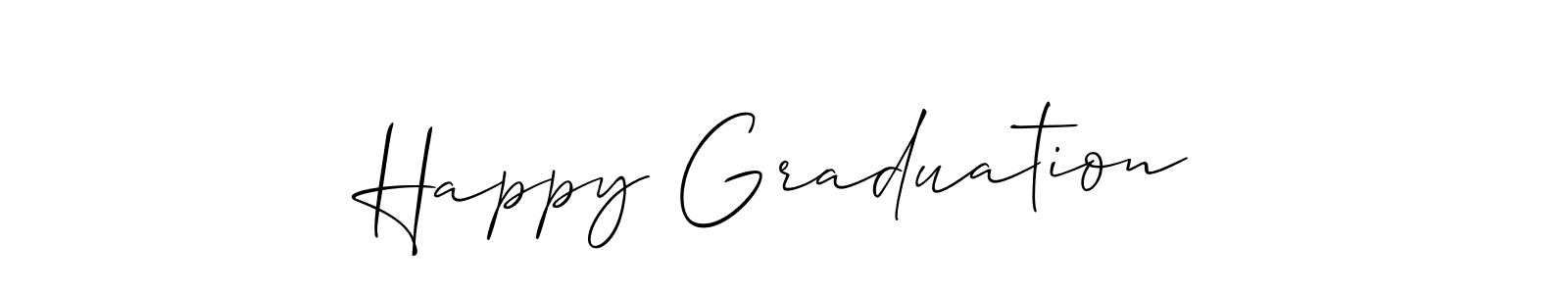 Design your own signature with our free online signature maker. With this signature software, you can create a handwritten (Allison_Script) signature for name Happy Graduation. Happy Graduation signature style 2 images and pictures png