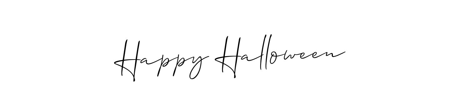 Make a beautiful signature design for name Happy Halloween. With this signature (Allison_Script) style, you can create a handwritten signature for free. Happy Halloween signature style 2 images and pictures png