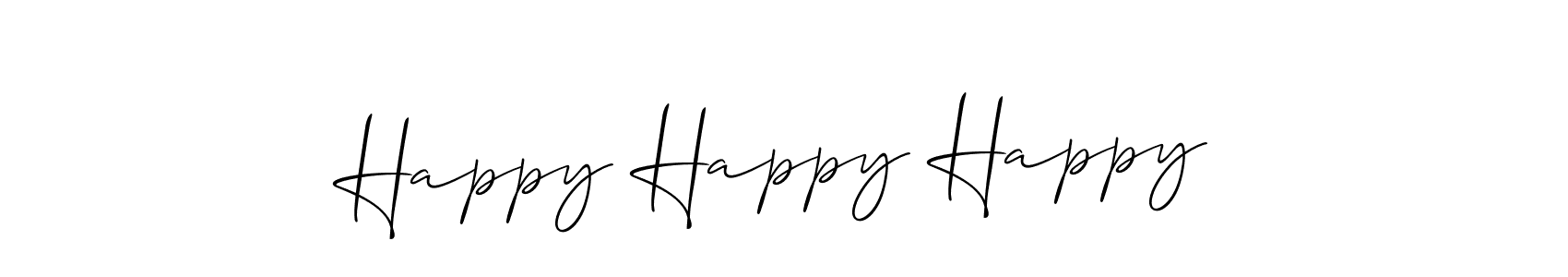 if you are searching for the best signature style for your name Happy Happy Happy. so please give up your signature search. here we have designed multiple signature styles  using Allison_Script. Happy Happy Happy signature style 2 images and pictures png