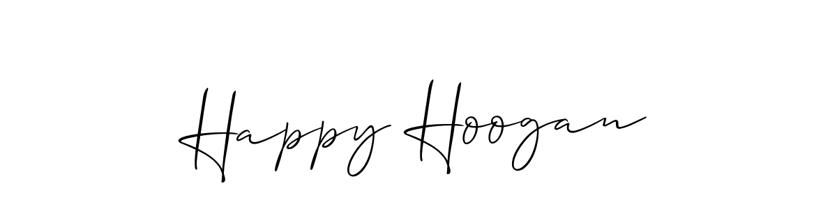 Create a beautiful signature design for name Happy Hoogan. With this signature (Allison_Script) fonts, you can make a handwritten signature for free. Happy Hoogan signature style 2 images and pictures png