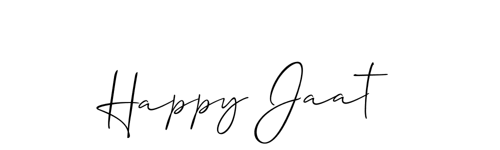 It looks lik you need a new signature style for name Happy Jaat. Design unique handwritten (Allison_Script) signature with our free signature maker in just a few clicks. Happy Jaat signature style 2 images and pictures png