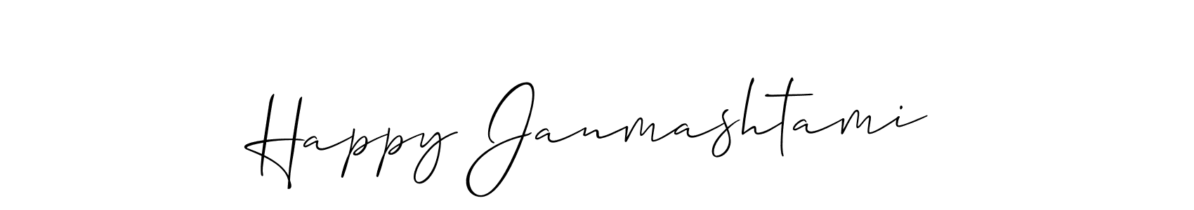 Happy Janmashtami stylish signature style. Best Handwritten Sign (Allison_Script) for my name. Handwritten Signature Collection Ideas for my name Happy Janmashtami. Happy Janmashtami signature style 2 images and pictures png