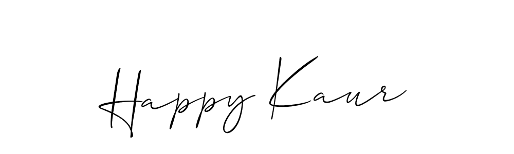 Design your own signature with our free online signature maker. With this signature software, you can create a handwritten (Allison_Script) signature for name Happy Kaur. Happy Kaur signature style 2 images and pictures png