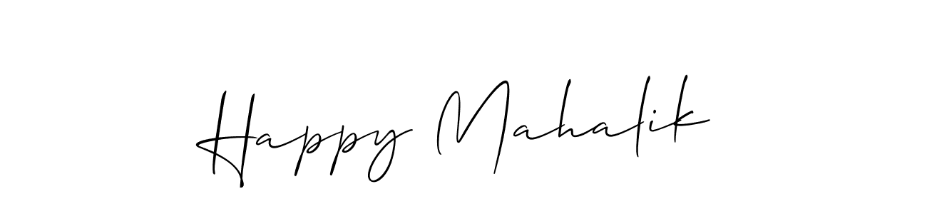 How to make Happy Mahalik signature? Allison_Script is a professional autograph style. Create handwritten signature for Happy Mahalik name. Happy Mahalik signature style 2 images and pictures png