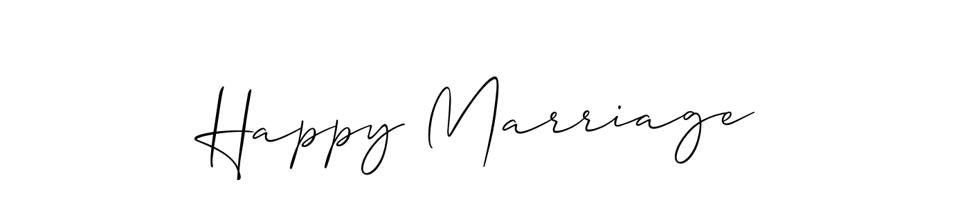 Make a beautiful signature design for name Happy Marriage. With this signature (Allison_Script) style, you can create a handwritten signature for free. Happy Marriage signature style 2 images and pictures png