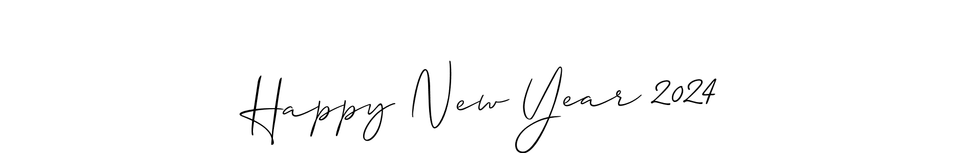 This is the best signature style for the Happy New Year 2024 name. Also you like these signature font (Allison_Script). Mix name signature. Happy New Year 2024 signature style 2 images and pictures png