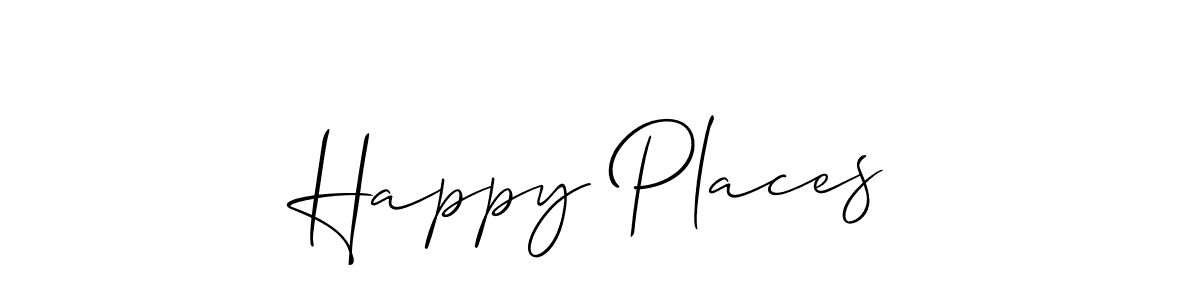 It looks lik you need a new signature style for name Happy Places. Design unique handwritten (Allison_Script) signature with our free signature maker in just a few clicks. Happy Places signature style 2 images and pictures png