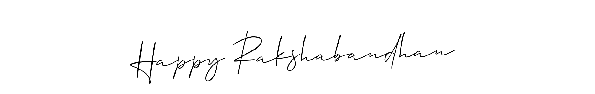 Similarly Allison_Script is the best handwritten signature design. Signature creator online .You can use it as an online autograph creator for name Happy Rakshabandhan. Happy Rakshabandhan signature style 2 images and pictures png