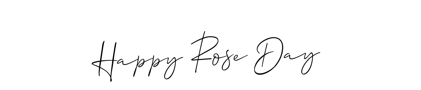 Make a beautiful signature design for name Happy Rose Day. With this signature (Allison_Script) style, you can create a handwritten signature for free. Happy Rose Day signature style 2 images and pictures png