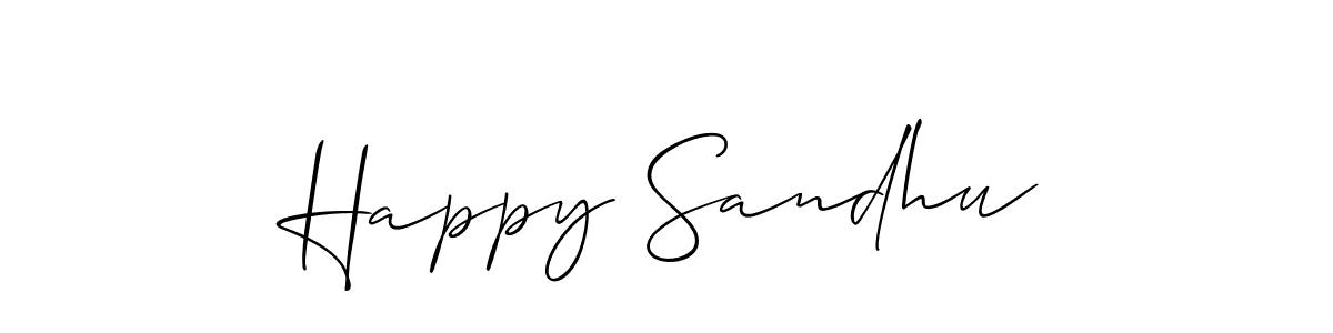 Design your own signature with our free online signature maker. With this signature software, you can create a handwritten (Allison_Script) signature for name Happy Sandhu. Happy Sandhu signature style 2 images and pictures png