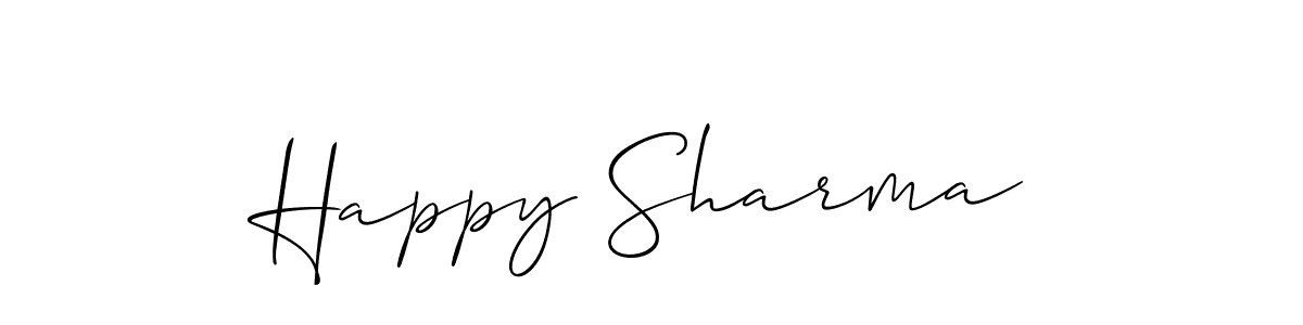 Also we have Happy Sharma name is the best signature style. Create professional handwritten signature collection using Allison_Script autograph style. Happy Sharma signature style 2 images and pictures png