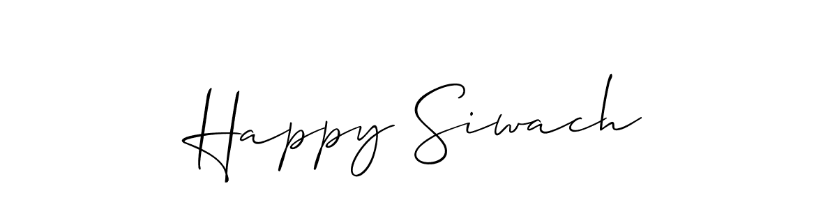 Similarly Allison_Script is the best handwritten signature design. Signature creator online .You can use it as an online autograph creator for name Happy Siwach. Happy Siwach signature style 2 images and pictures png