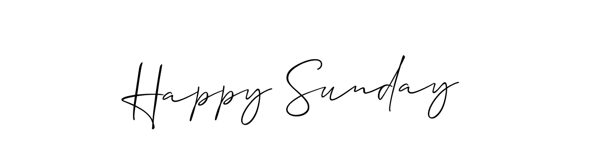 The best way (Allison_Script) to make a short signature is to pick only two or three words in your name. The name Happy Sunday include a total of six letters. For converting this name. Happy Sunday signature style 2 images and pictures png