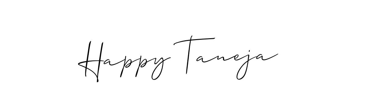 Make a beautiful signature design for name Happy Taneja. With this signature (Allison_Script) style, you can create a handwritten signature for free. Happy Taneja signature style 2 images and pictures png