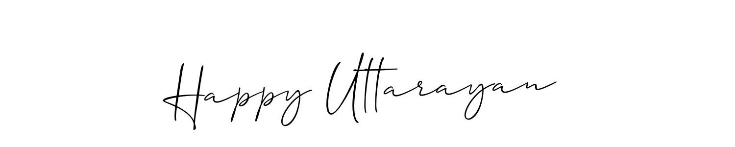 How to make Happy Uttarayan signature? Allison_Script is a professional autograph style. Create handwritten signature for Happy Uttarayan name. Happy Uttarayan signature style 2 images and pictures png