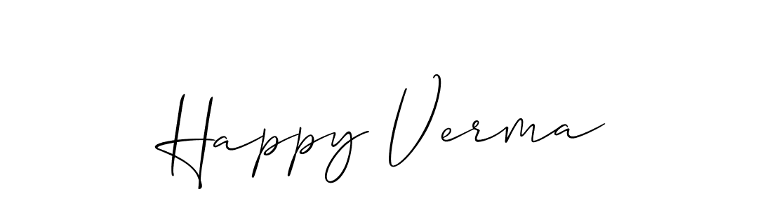 Similarly Allison_Script is the best handwritten signature design. Signature creator online .You can use it as an online autograph creator for name Happy Verma. Happy Verma signature style 2 images and pictures png