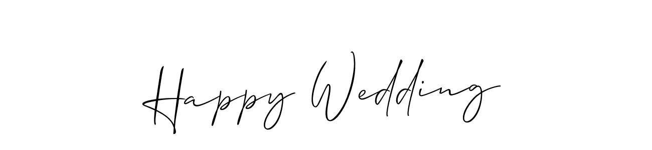 Make a short Happy Wedding signature style. Manage your documents anywhere anytime using Allison_Script. Create and add eSignatures, submit forms, share and send files easily. Happy Wedding signature style 2 images and pictures png