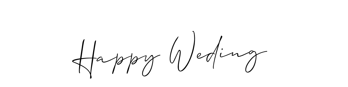 It looks lik you need a new signature style for name Happy Weding. Design unique handwritten (Allison_Script) signature with our free signature maker in just a few clicks. Happy Weding signature style 2 images and pictures png