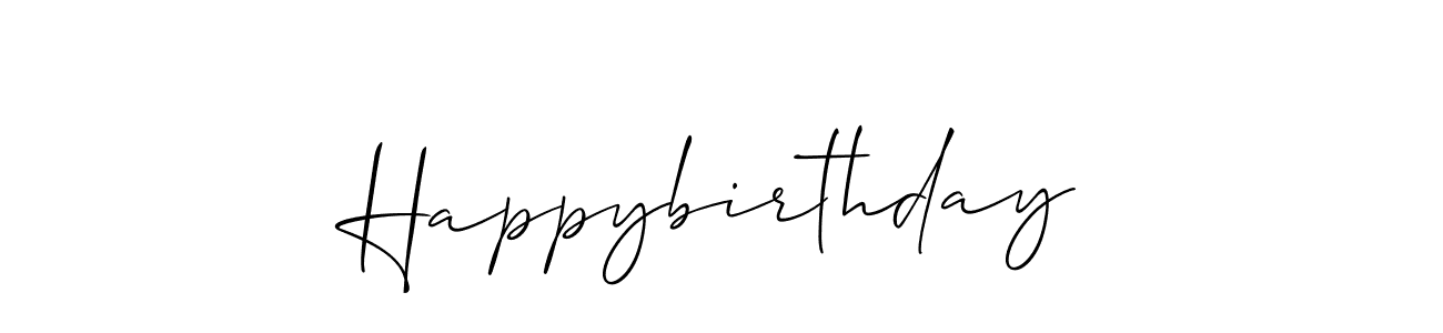 Also we have Happybirthday name is the best signature style. Create professional handwritten signature collection using Allison_Script autograph style. Happybirthday signature style 2 images and pictures png