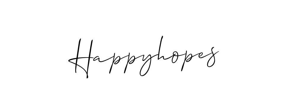 Also we have Happyhopes name is the best signature style. Create professional handwritten signature collection using Allison_Script autograph style. Happyhopes signature style 2 images and pictures png