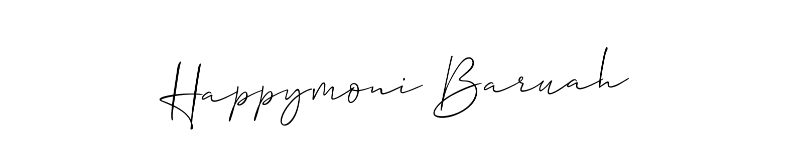 Create a beautiful signature design for name Happymoni Baruah. With this signature (Allison_Script) fonts, you can make a handwritten signature for free. Happymoni Baruah signature style 2 images and pictures png