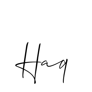 Similarly Allison_Script is the best handwritten signature design. Signature creator online .You can use it as an online autograph creator for name Haq. Haq signature style 2 images and pictures png