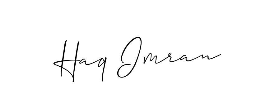 Also You can easily find your signature by using the search form. We will create Haq Imran name handwritten signature images for you free of cost using Allison_Script sign style. Haq Imran signature style 2 images and pictures png