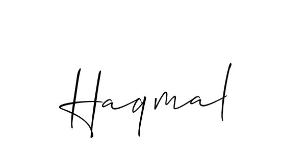 Also You can easily find your signature by using the search form. We will create Haqmal name handwritten signature images for you free of cost using Allison_Script sign style. Haqmal signature style 2 images and pictures png