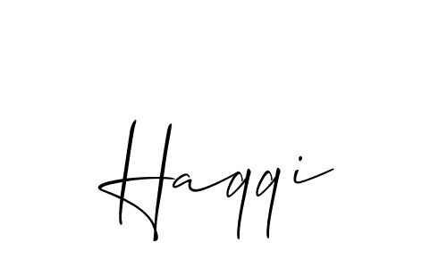 You can use this online signature creator to create a handwritten signature for the name Haqqi. This is the best online autograph maker. Haqqi signature style 2 images and pictures png