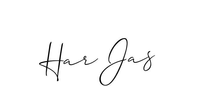 Create a beautiful signature design for name Har Jas. With this signature (Allison_Script) fonts, you can make a handwritten signature for free. Har Jas signature style 2 images and pictures png