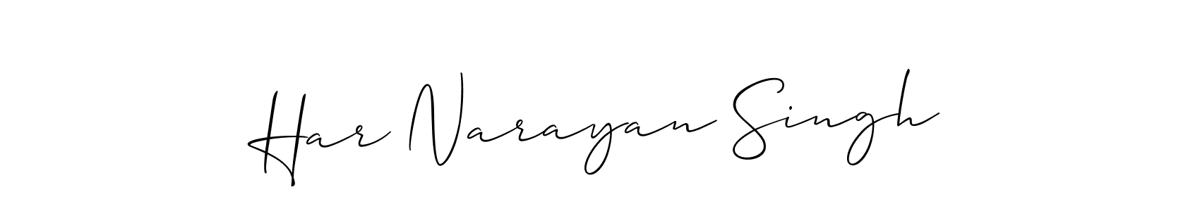 Similarly Allison_Script is the best handwritten signature design. Signature creator online .You can use it as an online autograph creator for name Har Narayan Singh. Har Narayan Singh signature style 2 images and pictures png