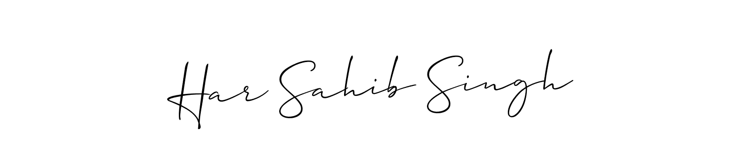 Also You can easily find your signature by using the search form. We will create Har Sahib Singh name handwritten signature images for you free of cost using Allison_Script sign style. Har Sahib Singh signature style 2 images and pictures png