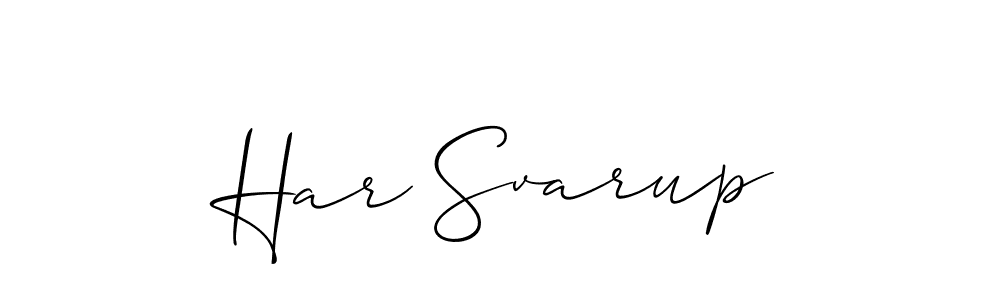 Also we have Har Svarup name is the best signature style. Create professional handwritten signature collection using Allison_Script autograph style. Har Svarup signature style 2 images and pictures png