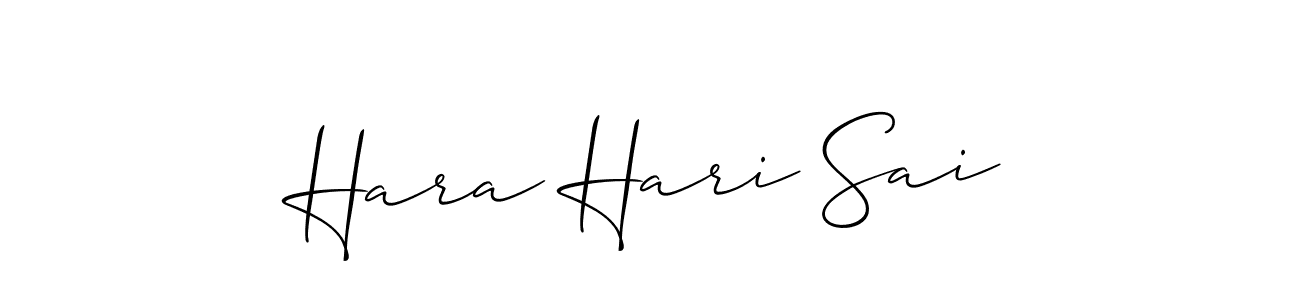Allison_Script is a professional signature style that is perfect for those who want to add a touch of class to their signature. It is also a great choice for those who want to make their signature more unique. Get Hara Hari Sai name to fancy signature for free. Hara Hari Sai signature style 2 images and pictures png