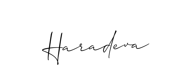 You should practise on your own different ways (Allison_Script) to write your name (Haradeva) in signature. don't let someone else do it for you. Haradeva signature style 2 images and pictures png