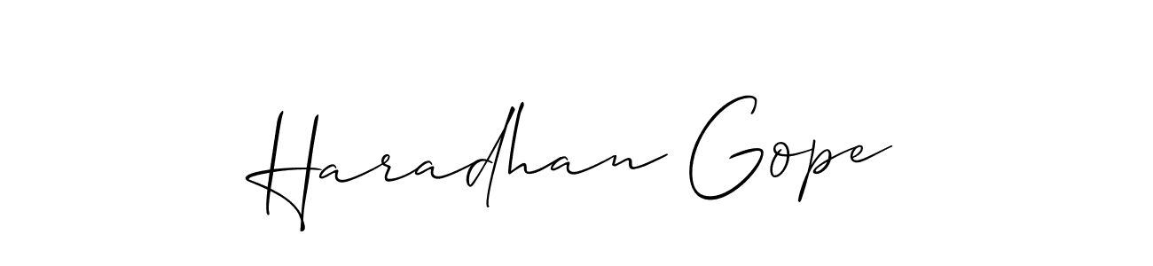 This is the best signature style for the Haradhan Gope name. Also you like these signature font (Allison_Script). Mix name signature. Haradhan Gope signature style 2 images and pictures png