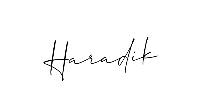 if you are searching for the best signature style for your name Haradik. so please give up your signature search. here we have designed multiple signature styles  using Allison_Script. Haradik signature style 2 images and pictures png