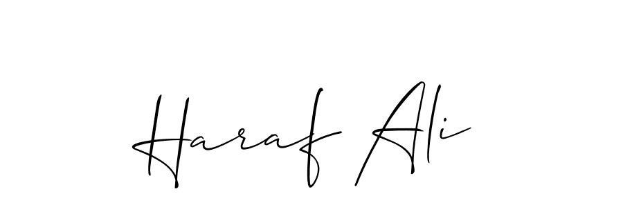 Haraf Ali stylish signature style. Best Handwritten Sign (Allison_Script) for my name. Handwritten Signature Collection Ideas for my name Haraf Ali. Haraf Ali signature style 2 images and pictures png