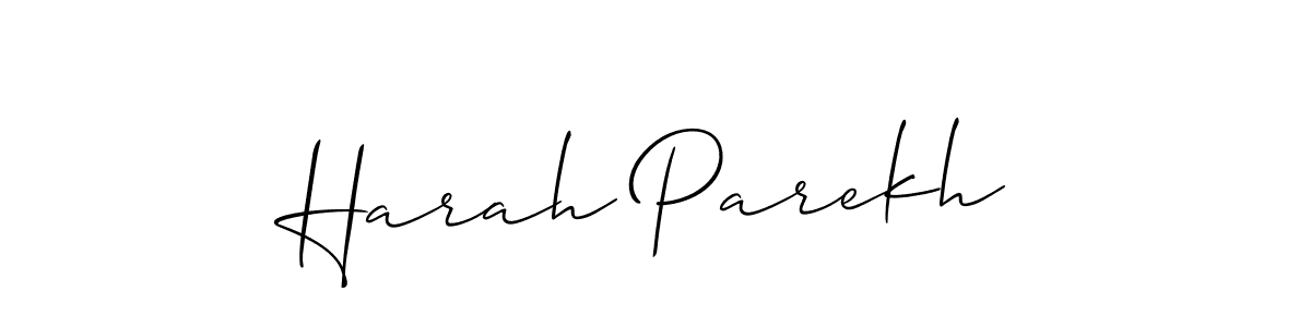 Make a short Harah Parekh signature style. Manage your documents anywhere anytime using Allison_Script. Create and add eSignatures, submit forms, share and send files easily. Harah Parekh signature style 2 images and pictures png