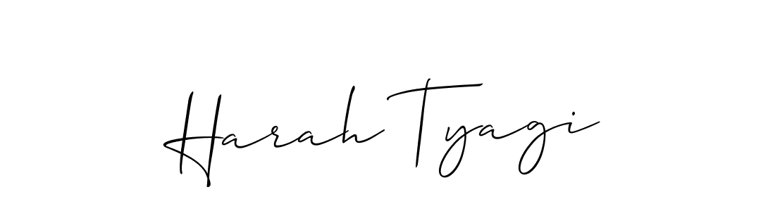 Make a short Harah Tyagi signature style. Manage your documents anywhere anytime using Allison_Script. Create and add eSignatures, submit forms, share and send files easily. Harah Tyagi signature style 2 images and pictures png