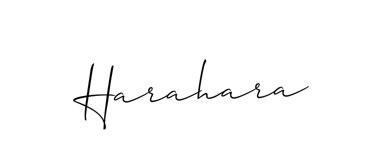 You should practise on your own different ways (Allison_Script) to write your name (Harahara) in signature. don't let someone else do it for you. Harahara signature style 2 images and pictures png