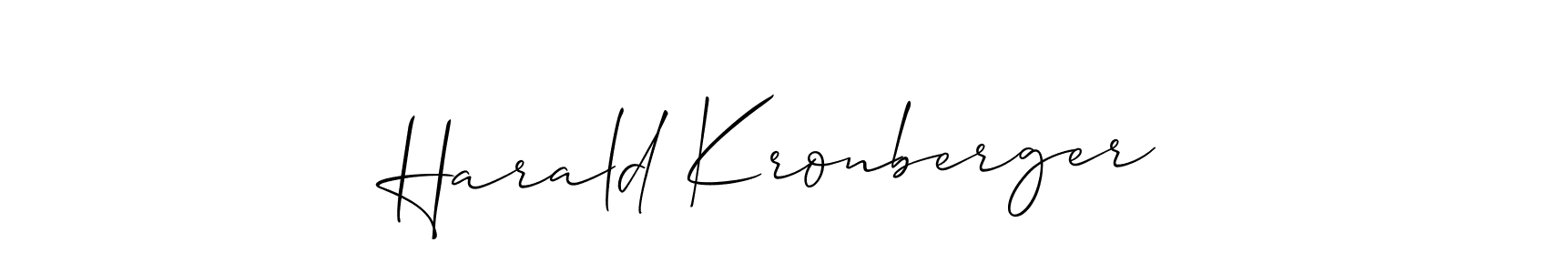 if you are searching for the best signature style for your name Harald Kronberger. so please give up your signature search. here we have designed multiple signature styles  using Allison_Script. Harald Kronberger signature style 2 images and pictures png