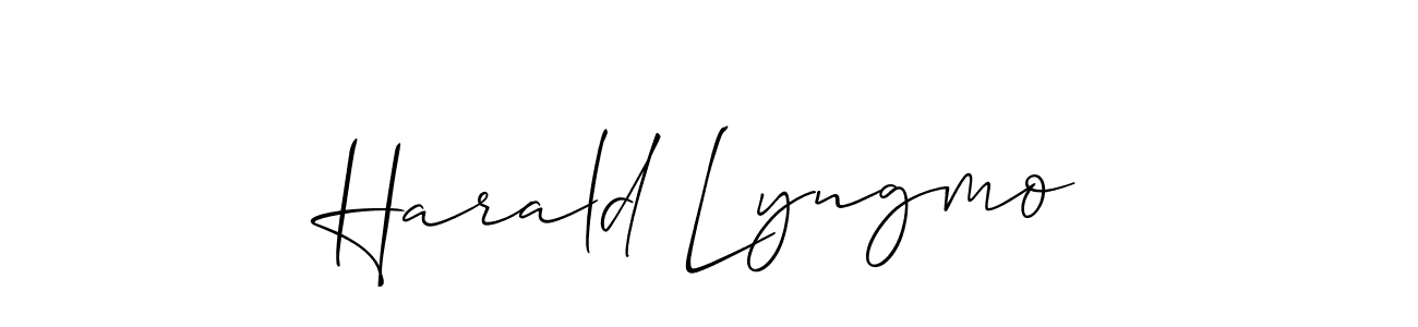 Make a beautiful signature design for name Harald Lyngmo. With this signature (Allison_Script) style, you can create a handwritten signature for free. Harald Lyngmo signature style 2 images and pictures png