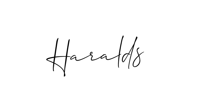 Make a beautiful signature design for name Haralds. Use this online signature maker to create a handwritten signature for free. Haralds signature style 2 images and pictures png