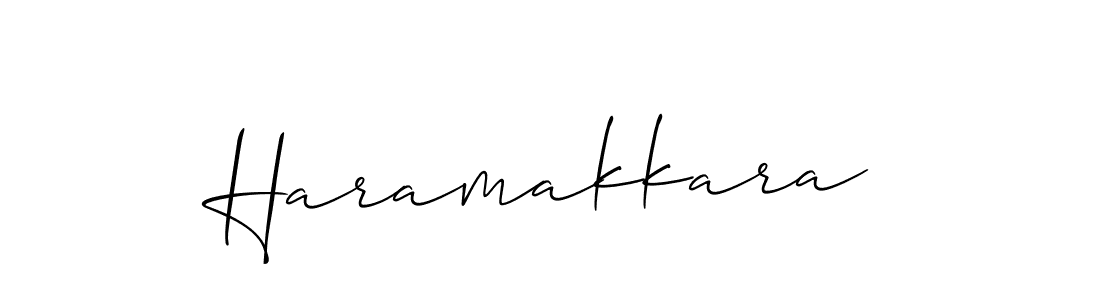 Use a signature maker to create a handwritten signature online. With this signature software, you can design (Allison_Script) your own signature for name Haramakkara. Haramakkara signature style 2 images and pictures png