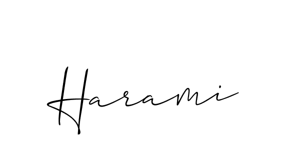 How to make Harami name signature. Use Allison_Script style for creating short signs online. This is the latest handwritten sign. Harami signature style 2 images and pictures png