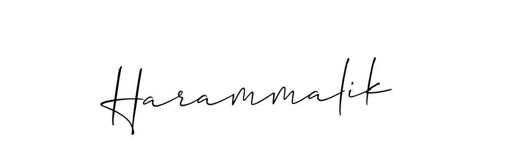 Design your own signature with our free online signature maker. With this signature software, you can create a handwritten (Allison_Script) signature for name Harammalik. Harammalik signature style 2 images and pictures png