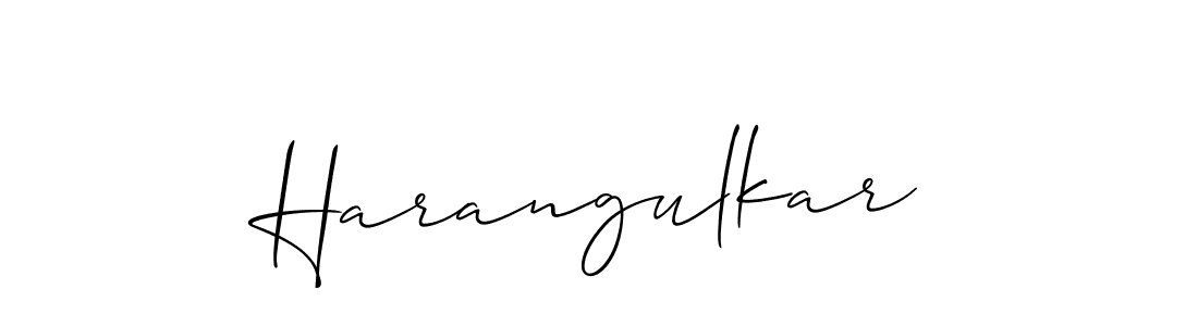 if you are searching for the best signature style for your name Harangulkar. so please give up your signature search. here we have designed multiple signature styles  using Allison_Script. Harangulkar signature style 2 images and pictures png