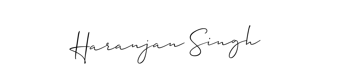 Also we have Haranjan Singh name is the best signature style. Create professional handwritten signature collection using Allison_Script autograph style. Haranjan Singh signature style 2 images and pictures png